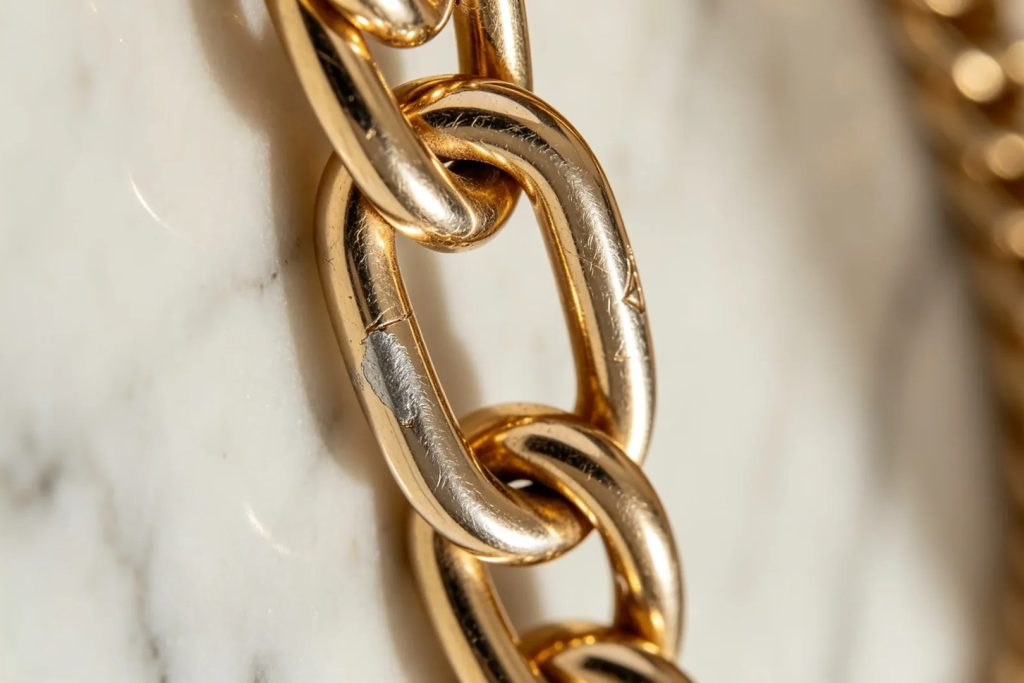 Oxidized golden chain
